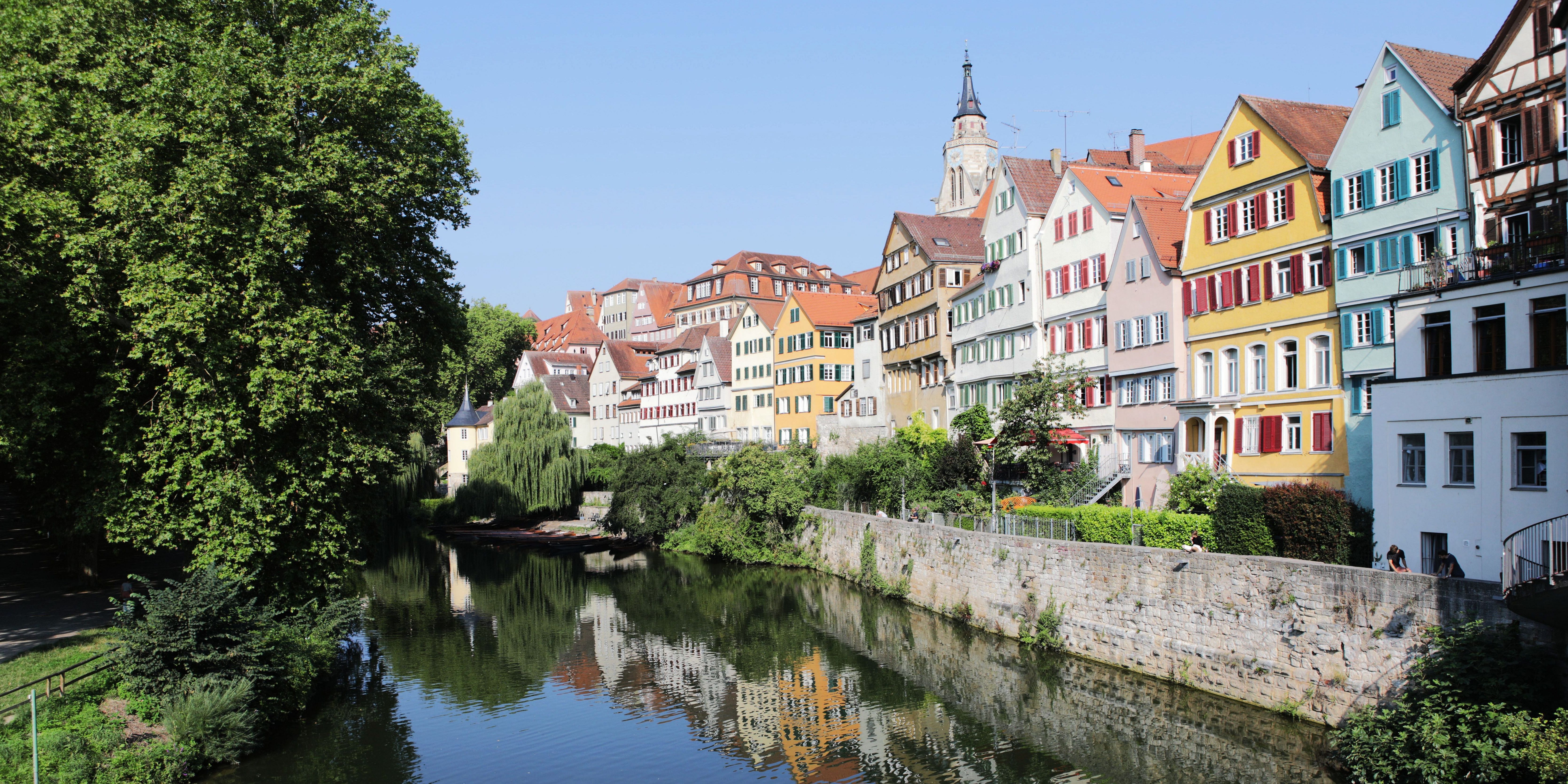 View of the Neckar river and the old town